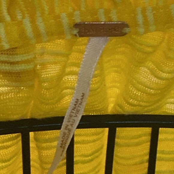 ✨🌼 Free People Golden Tee Yellow & White Striped Semi Sheer Ruched Crop Top 🌼✨ - Picture 9 of 14